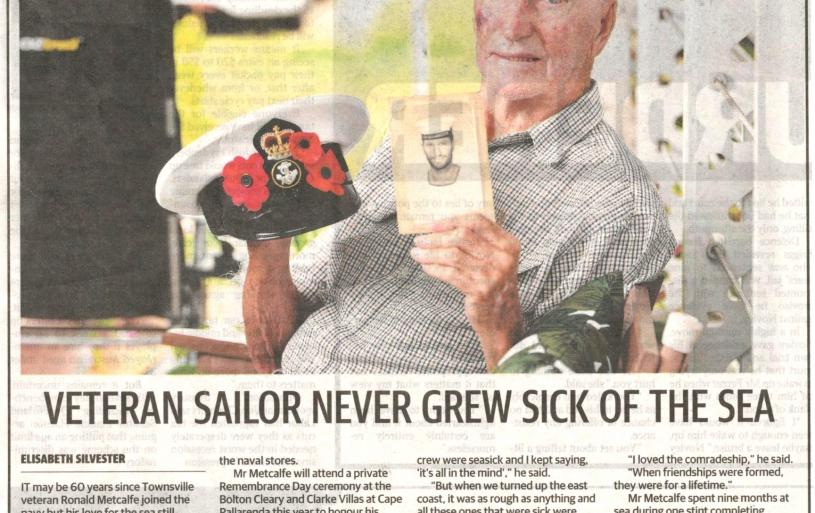 One of our members Ron Metcalfe feature in this article for Remembrance Day 2020. The words were not what we submitted though !