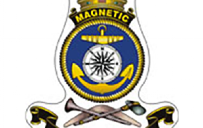 This is the Crest for HMAS Magnetic, on which our Sub-Branch logo is based. HMAS Magnetic was the RAN Naval base located on the Strand in Townsville during WW2.