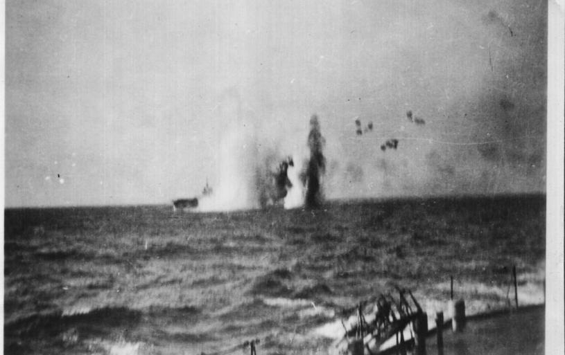 Bombing of HMS ILLUSTRIOUS - Mediterranean Sea 1942