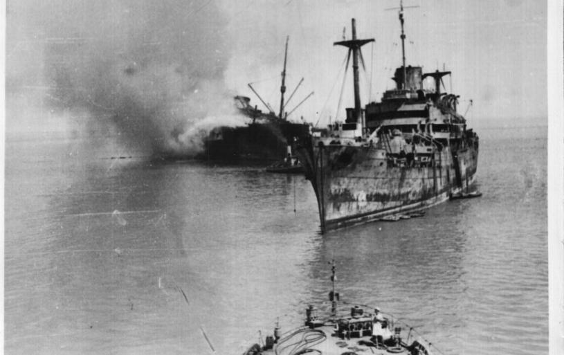 Destruction of RMS GEORGIC, SUEZ 1941