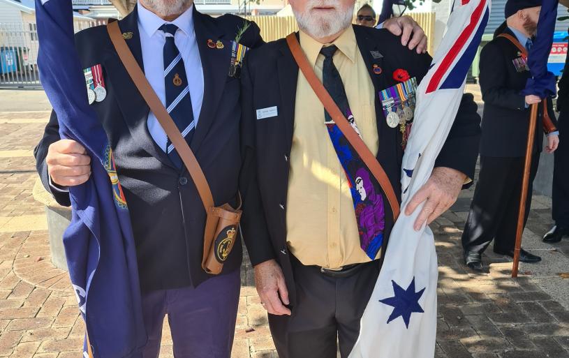 Colour bearers ANZAC Day 2023