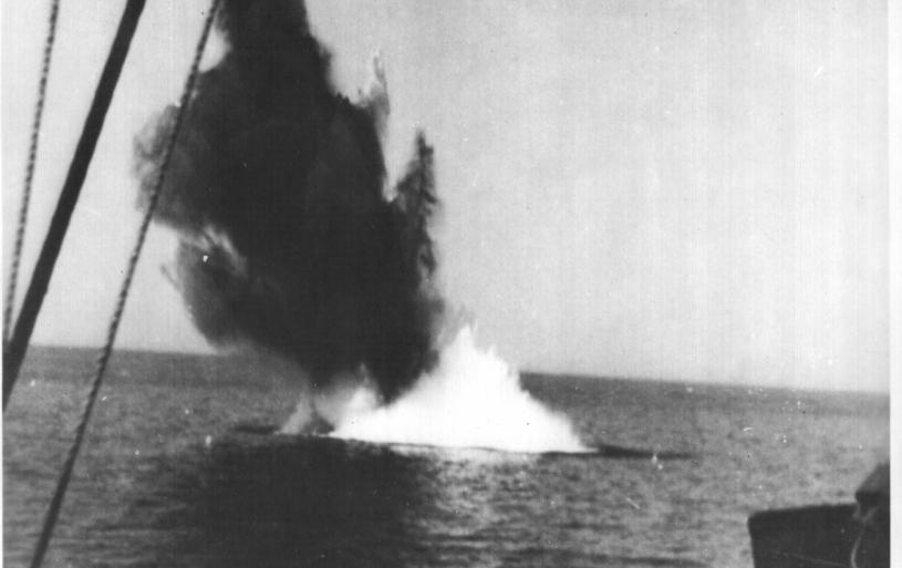 German bombs in the Mediterranean Sea, 1941
