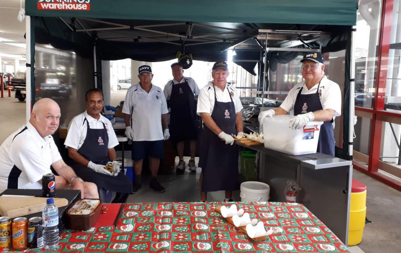 Bring on the customers! This was taken early on our first Saturday gig at the recently-opened Bunnings Superstore at Virginia on 21 December 2019. Photo courtesy of Darby Ashton.